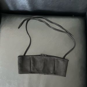 Black Suede Mini Tube Top